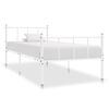 vidaXL Cadre de lit sans matelas blanc m&eacute;tal 90x200 cm