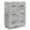 vidaXL Armoire &agrave; tiroirs Gris b&eacute;ton 66 x 34,5 x 87 cm