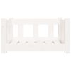 vidaXL Lit pour chien blanc 55,5x45,5x28 cm bois de pin solide