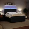 vidaXL Sommier &agrave; lattes de lit avec matelas Noir 180x200 cm Velours