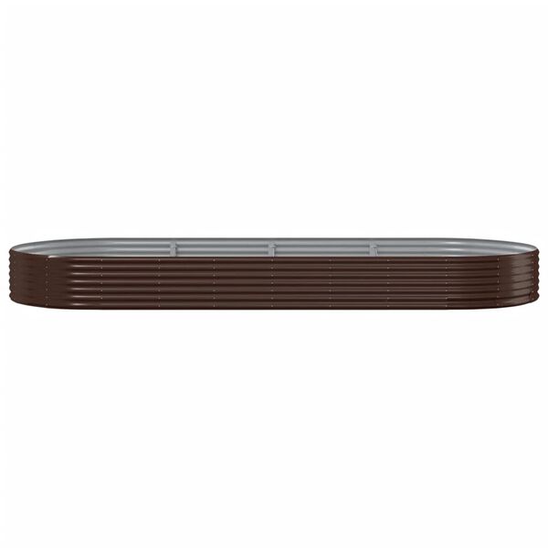 vidaXL Lit sur&eacute;lev&eacute; de jardin Acier galvanis&eacute; marron