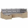 vidaXL Ensemble de Canap&eacute;s 6 pcs Beige et Gris clair polyrotin