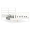 vidaXL Cadre de lit sans matelas blanc 140x200 cm bois de pin massif