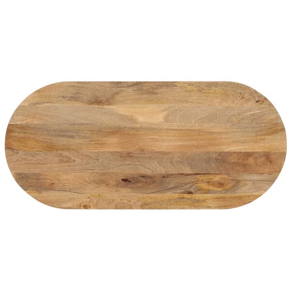 vidaXL Dessus de table 100x40x3,8 cm ovale bois massif de manguier