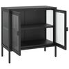 vidaXL Buffet noir 70x35x70 cm verre et acier
