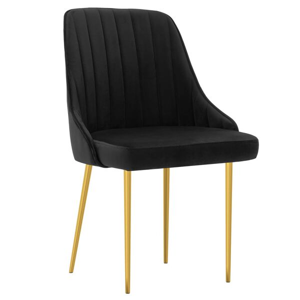 vidaXL Chaises &agrave; manger lot de 4 noir velours