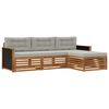 vidaXL Ensemble de canap&eacute;s d'ext&eacute;rieur 4 pc Naturel et gris clair