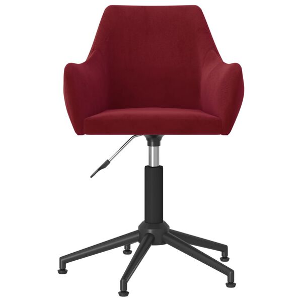 vidaXL Chaises &agrave; manger pivotantes lot de 2 rouge bordeaux velours