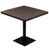 vidaXL Table de bistro MDF et acier Carr&eacute; 80 x 80 x 75 cm Fr&ecirc;ne fonc&eacute;
