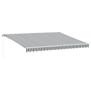 vidaXL Auvent manuel r&eacute;tractable anthracite et blanc 450x350 cm