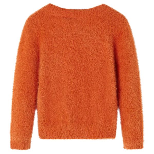 Pull-over tricot&eacute; pour enfants orange br&ucirc;l&eacute; 104