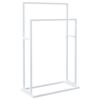 vidaXL Porte-serviettes sur pied Blanc 48x24x78,5 cm Fer