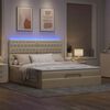 VidaXL Cadre de lit ottoman avec matelas cr&egrave;me 180x200 cm tissu