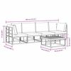 vidaXL Ensemble de canap&eacute; de jardin 5 pcs Noir M&eacute;tal