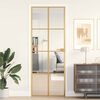 vidaXL Porte int&eacute;rieure mince dor&eacute; 76x201,5 cm verre tremp&eacute; aluminium