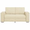 vidaXL Canap&eacute; 120cm Cr&egrave;me tissu