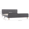 vidaXL Cadre de lit sans matelas gris clair tissu 160x200 cm