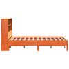 vidaXL Lit biblioth&egrave;que sans matelas cire marron 140x190 cm pin massif