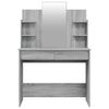 vidaXL Coiffeuse avec miroir Sonoma gris 96x40x142 cm