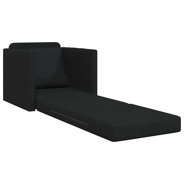 vidaXL Canapé-lit 2 en 1 noir 112x174x55 cm tissu