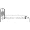 vidaXL Cadre de lit métal sans matelas avec tête de lit noir 183x213cm