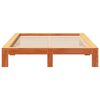 vidaXL Cadre de lit sans matelas cire marron 135x190cm bois pin massif