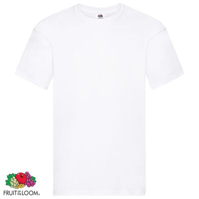 Fruit of the Loom T-shirts originaux 5 pcs Blanc 3XL Coton