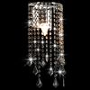 vidaXL Plafonnier et perles cristal Argent&eacute; Rectangulaire Ampoules E14