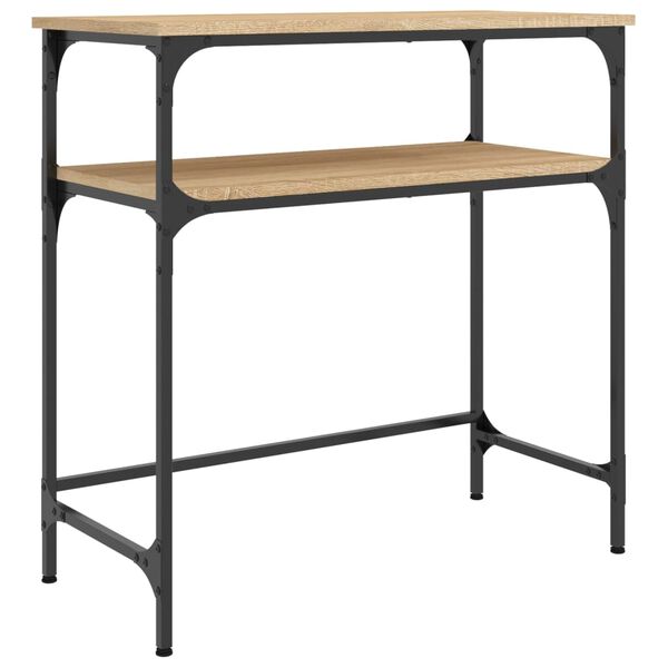 vidaXL Table console ch&ecirc;ne sonoma 75x35,5x75 cm bois d'ing&eacute;nierie