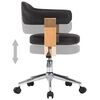 vidaXL Chaises pivotantes &agrave; manger lot de 4 Noir Similicuir