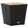 vidaXL Ensemble bistro de jardin 3 pcs Noir polyrotin