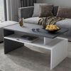 Homemania Table basse Ada 90x50x43 cm Blanc et anthracite
