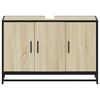 vidaXL Meuble de salle de bain avec lavabo Ch&ecirc;ne Sonoma 90 x 33 x 60 cm Bois d'ing&eacute;nierie