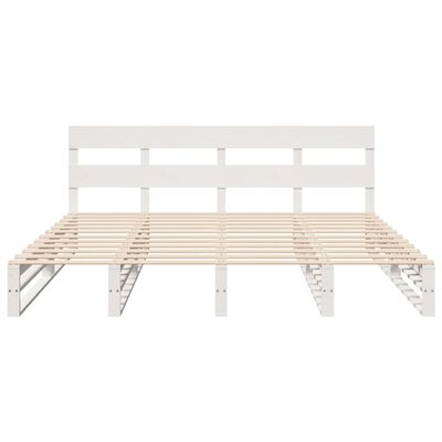 vidaXL Cadre de lit sans matelas blanc 180x200 cm bois massif de pin