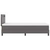 vidaXL Lit &agrave; ressorts avec matelas Gris 100 x 200 cm Simili cuir
