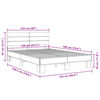 vidaXL Cadre de lit sans matelas ch&ecirc;ne sonoma 120x190 cm