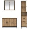 vidaXL Ensemble de mobilier de salle de bain 3 pcs Ch&ecirc;ne artisanal