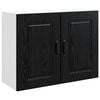 vidaXL Panneau de lave-vaisselle Kalmar Ch&ecirc;ne noir 80 x 31 x 60 cm