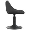 vidaXL Chaises pivotantes &agrave; manger lot de 6 noir velours