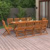 vidaXL Ensemble &agrave; manger de jardin 11 pcs 220x90x75 cm bois d'acacia