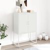 vidaXL Buffet haut blanc 68,5x38,5x107 cm acier