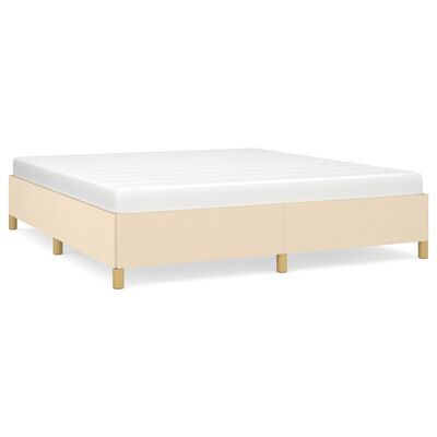 vidaXL Cadre de lit sans matelas crème 180x200 cm tissu