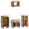 vidaXL Ensemble de mobilier de salle de bain avec &eacute;tag&egrave;re 4 pcs