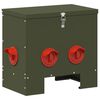 vidaXL Mangeoire pour poules Vert olive 40,5 x 25 x 38 cm
