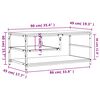 vidaXL Table basse ch&ecirc;ne fum&eacute; 90x49x40 cm bois d'ing&eacute;nierie