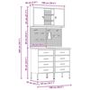 vidaXL Ensemble de placards de travail avec tiroir 5 pcs Rouge