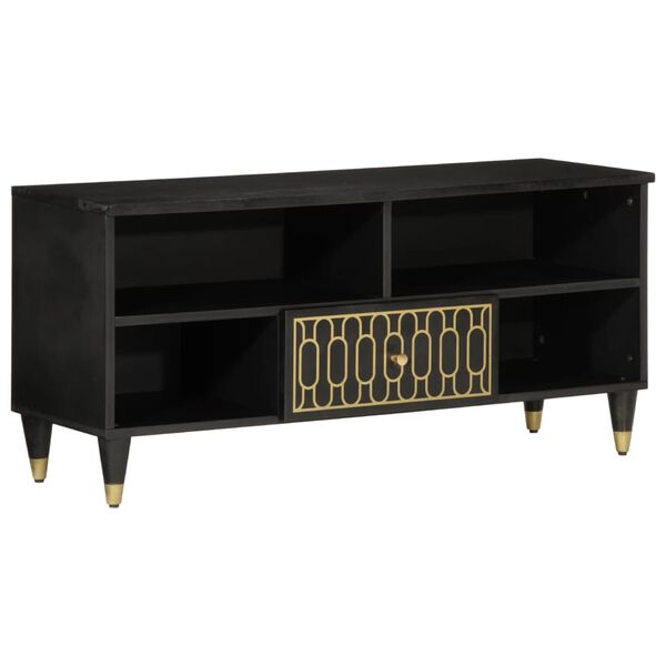 vidaXL Meuble TV 100x33x46 cm bois massif de manguier
