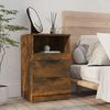 vidaXL Tables de chevet 2 pcs Ch&ecirc;ne fum&eacute; Bois d'ing&eacute;nierie