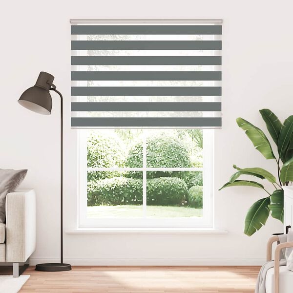 vidaXL Store z&egrave;bre gris fonc&eacute; largeur du tissu 155,9 cm polyester