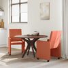 vidaXL Chaises de Salle &agrave; Manger avec Roues 2 pcs Rouge orange
